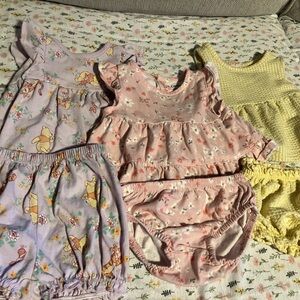 🐻 6 piece 🩷 Disney & Carter Baby Outfit Set bundle lot for 3 month olds